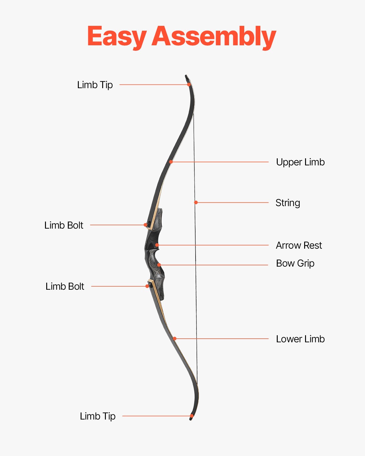 60 Inch Takedown Recurve Bow And Arrows Kit 35lbs Right Handed
