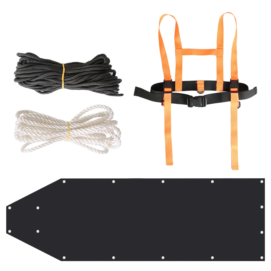 1Pc Deer Drag Sled With Dragging Harness Deer Cart Game Hauler Snow Sledding Pad Hunting Gear Supplies With 32.8FT Black Rope 16.1FT White Rope For Hunting Ice Fishing Hauling Fire Wood