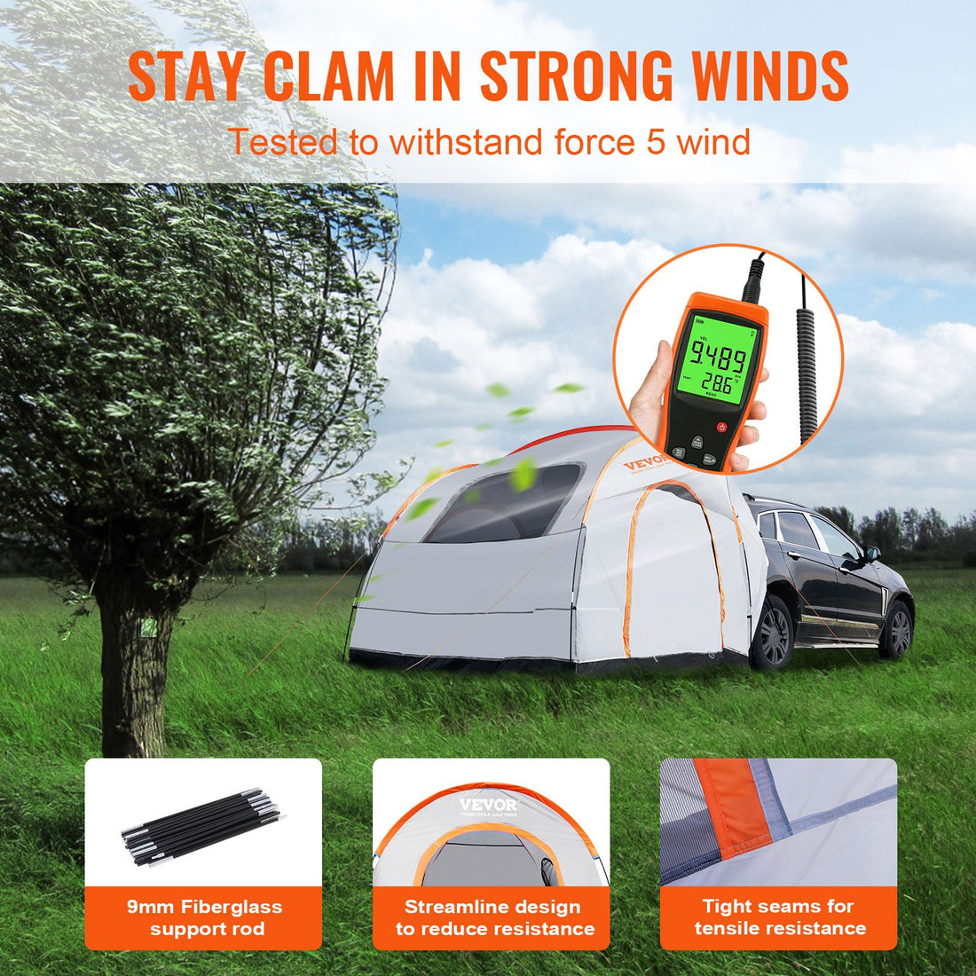 SUV Camping Tent Attachment Double Layer 6-8 Person