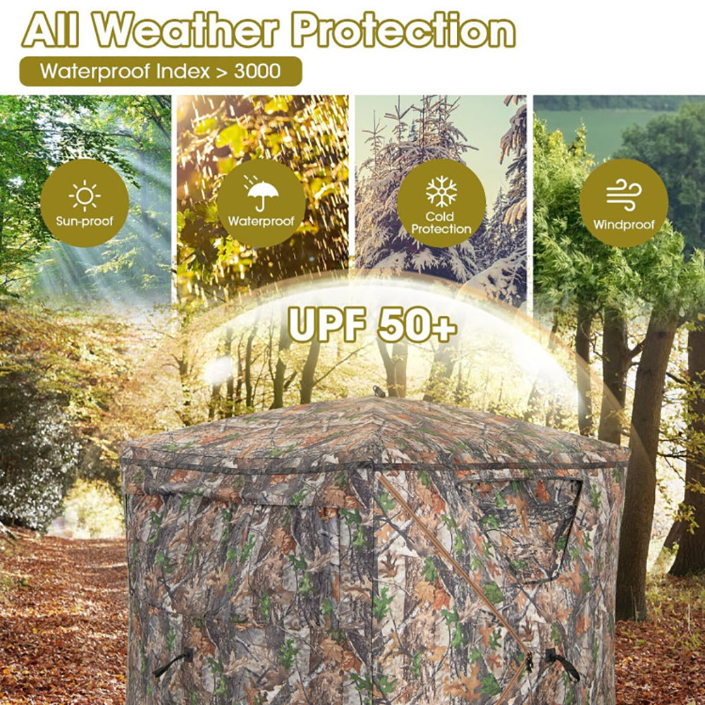 Portable 2-3 Person Pop Up Hunting Blind Tent With Carry Bag