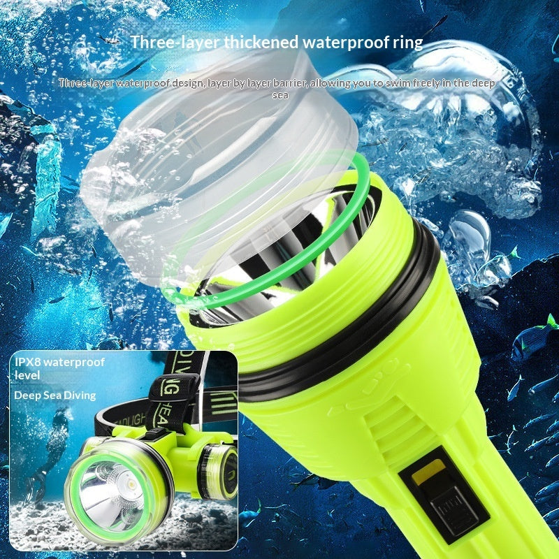 Head-Mounted Diving Fishing Light Strong Battery Life