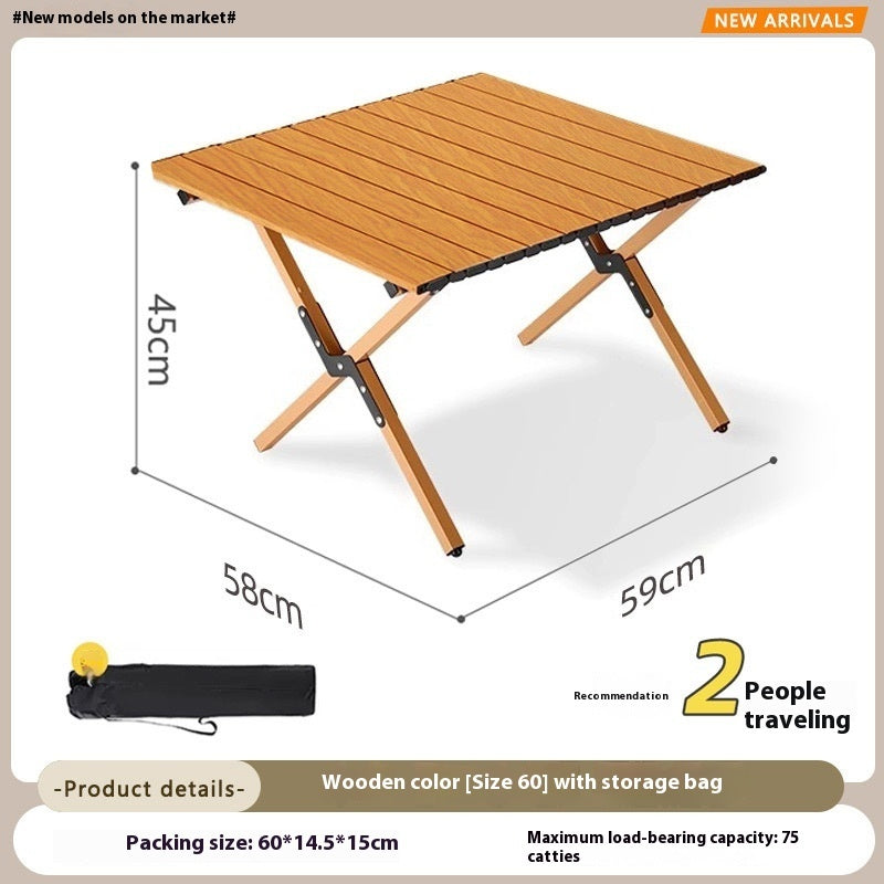 Camping Table Outdoor Folding Egg Roll Table