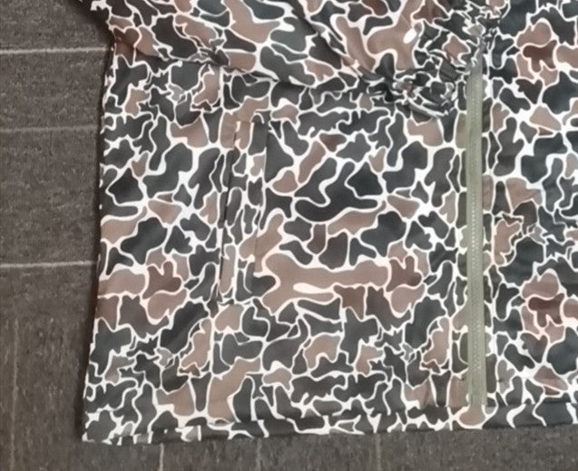 Camouflage Long Sleeve Zipper Rain Jacket