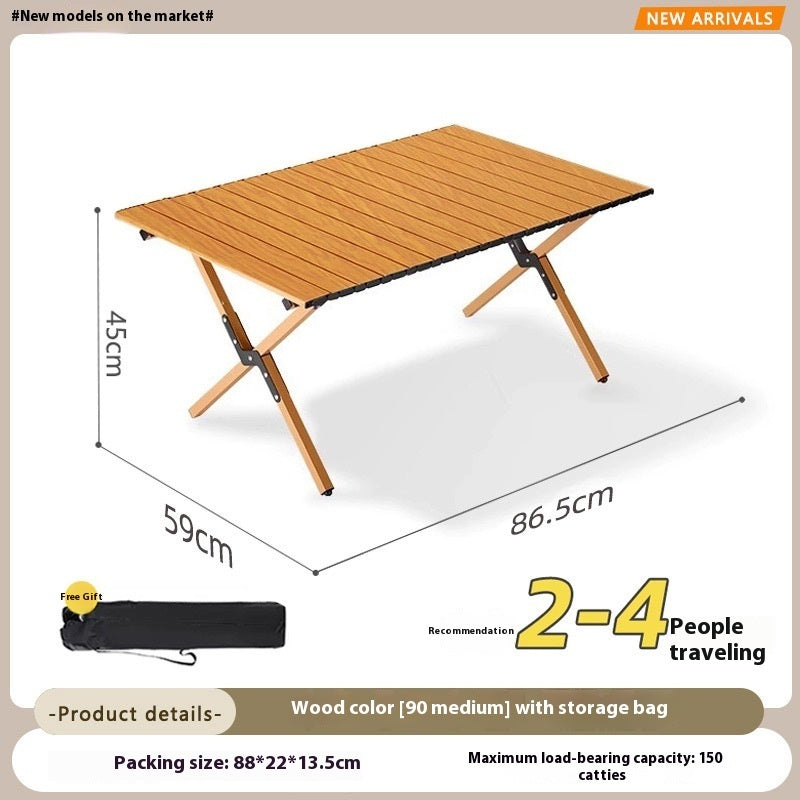 Camping Table Outdoor Folding Egg Roll Table