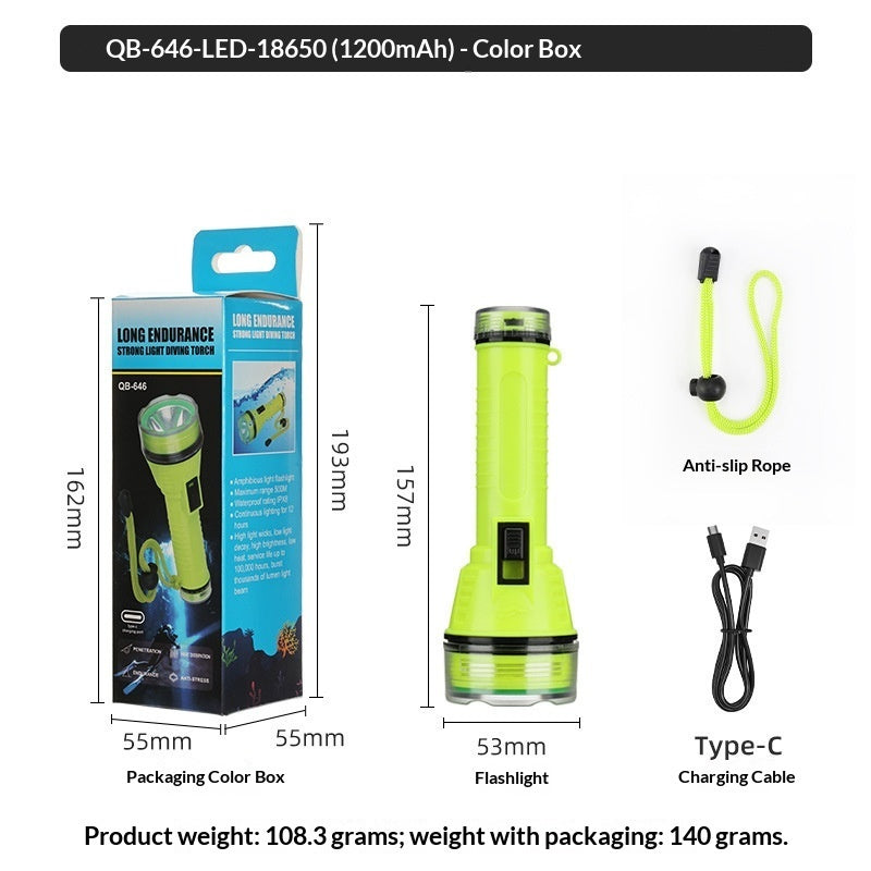 Head-Mounted Diving Fishing Light Strong Battery Life