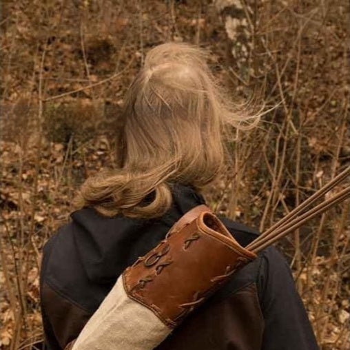 Hand-knitted Medieval Quiver Arrows Bag
