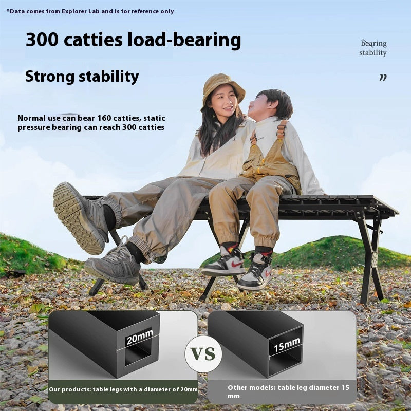 Camping Table Outdoor Folding Egg Roll Table