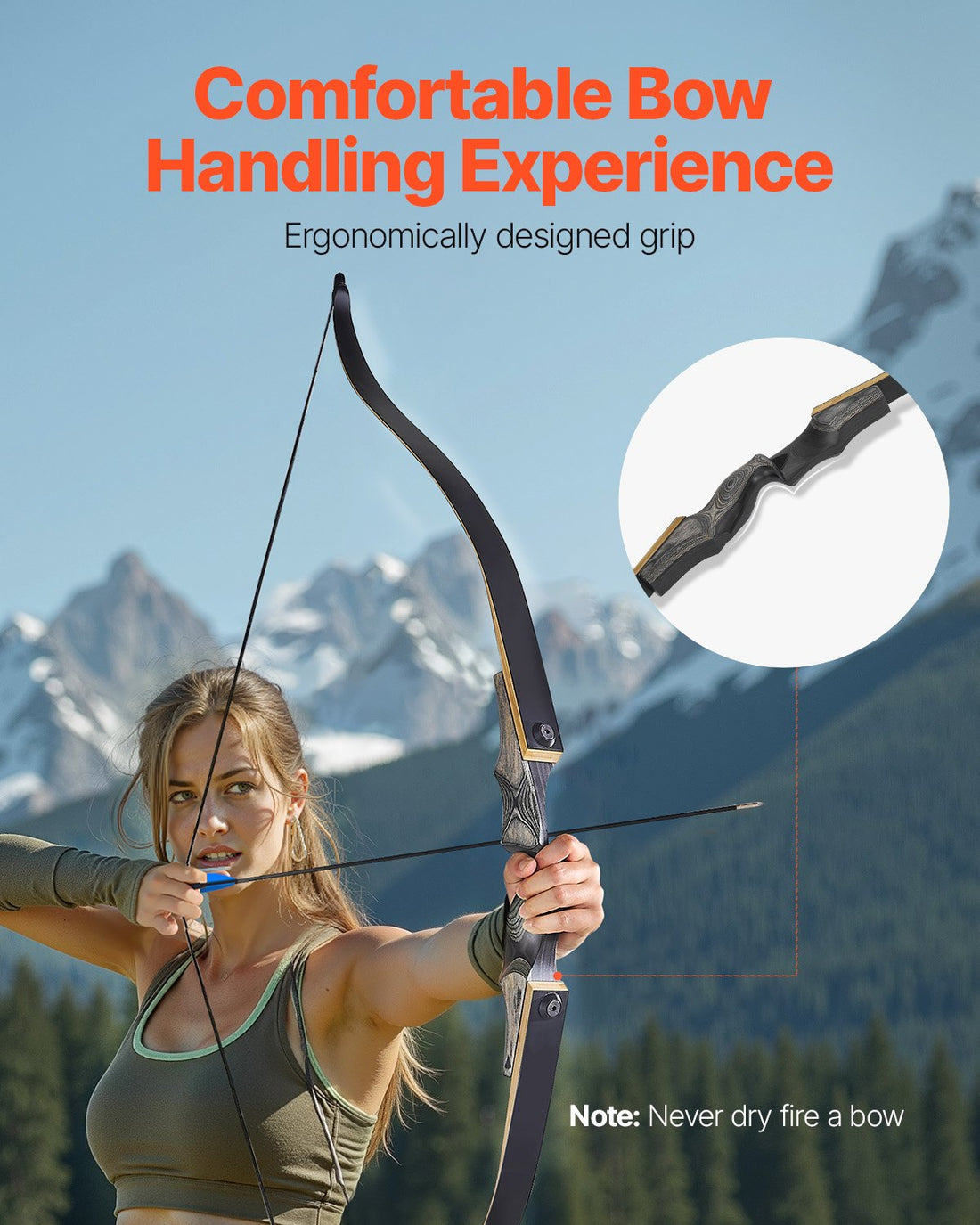 60 Inch Takedown Recurve Bow And Arrows Kit 35lbs Right Handed